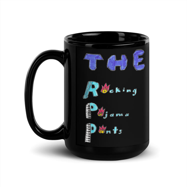 Rocking Pajama Pants Black Glossy Mug