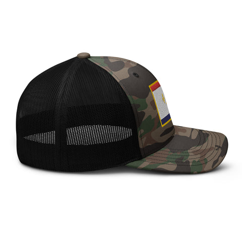 Camouflage New Orleans Flag Trucker Hat