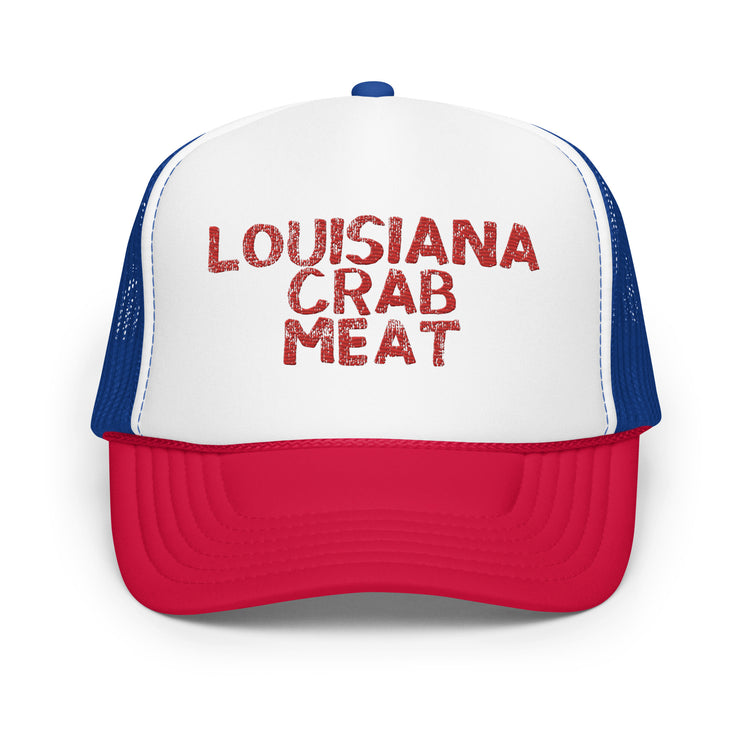 Louisiana Crab Meat Foam Trucker Hat - NOLA REPUBLIC T-SHIRT CO.