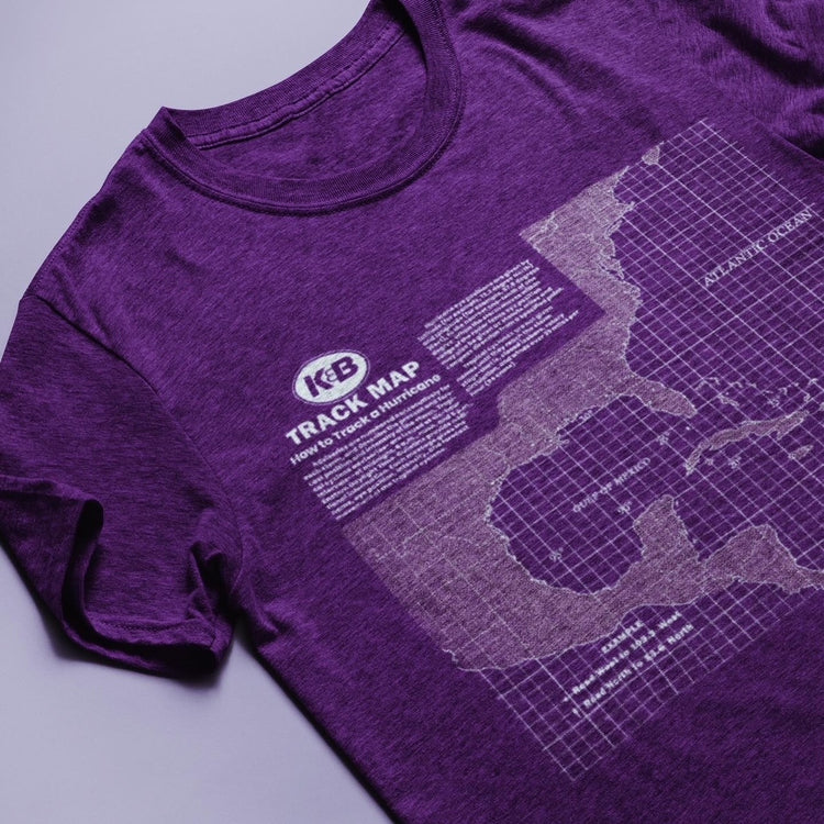 K&amp;B Hurricane Tracker Map Tee