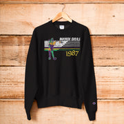 Retro Mardi Gras Jester 1987 Champion® Sweatshirt