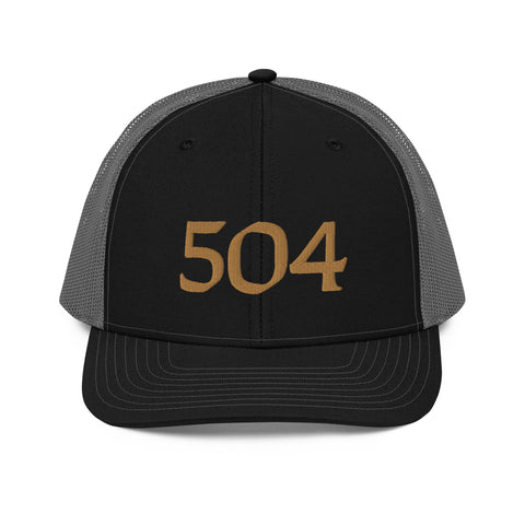 504 Black & Gold Football Trucker Hat