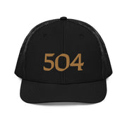 504 Black & Gold Football Trucker Hat