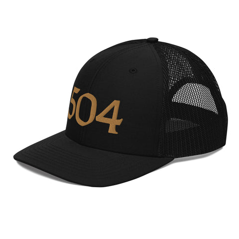 504 Black & Gold Football Trucker Hat