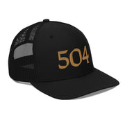 504 Black & Gold Football Trucker Hat