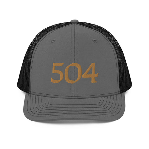 504 Black & Gold Football Trucker Hat