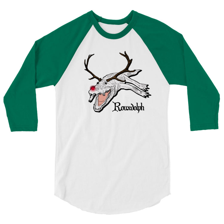 Rouxdolph 3/4 Sleeve Raglan T-Shirt - NOLA REPUBLIC T-SHIRT CO.