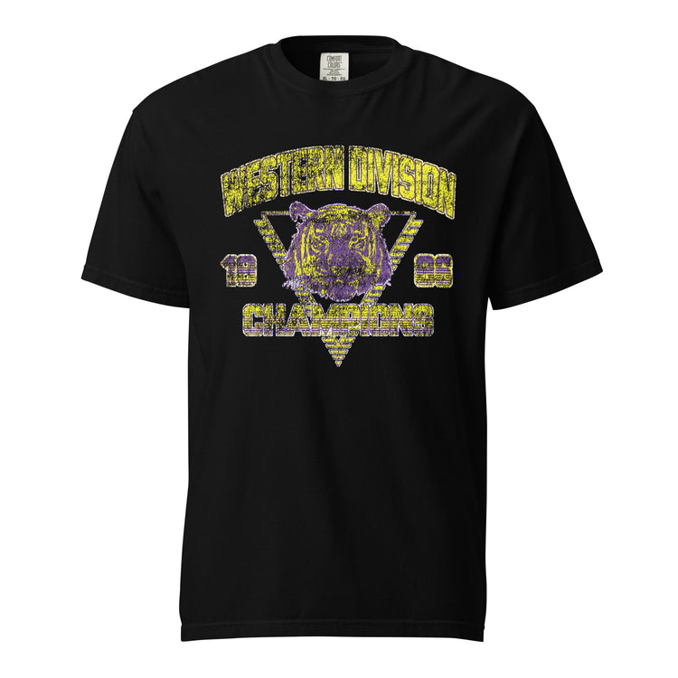 Retro Tigers Western Division Champions Unisex Garment-dyed T-Shirt - NOLA REPUBLIC T-SHIRT CO.
