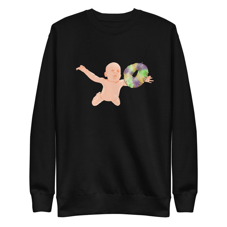 Nevermind Dat King Cake Baby Unisex Premium Cotton Sweatshirt - NOLA REPUBLIC T-SHIRT CO.