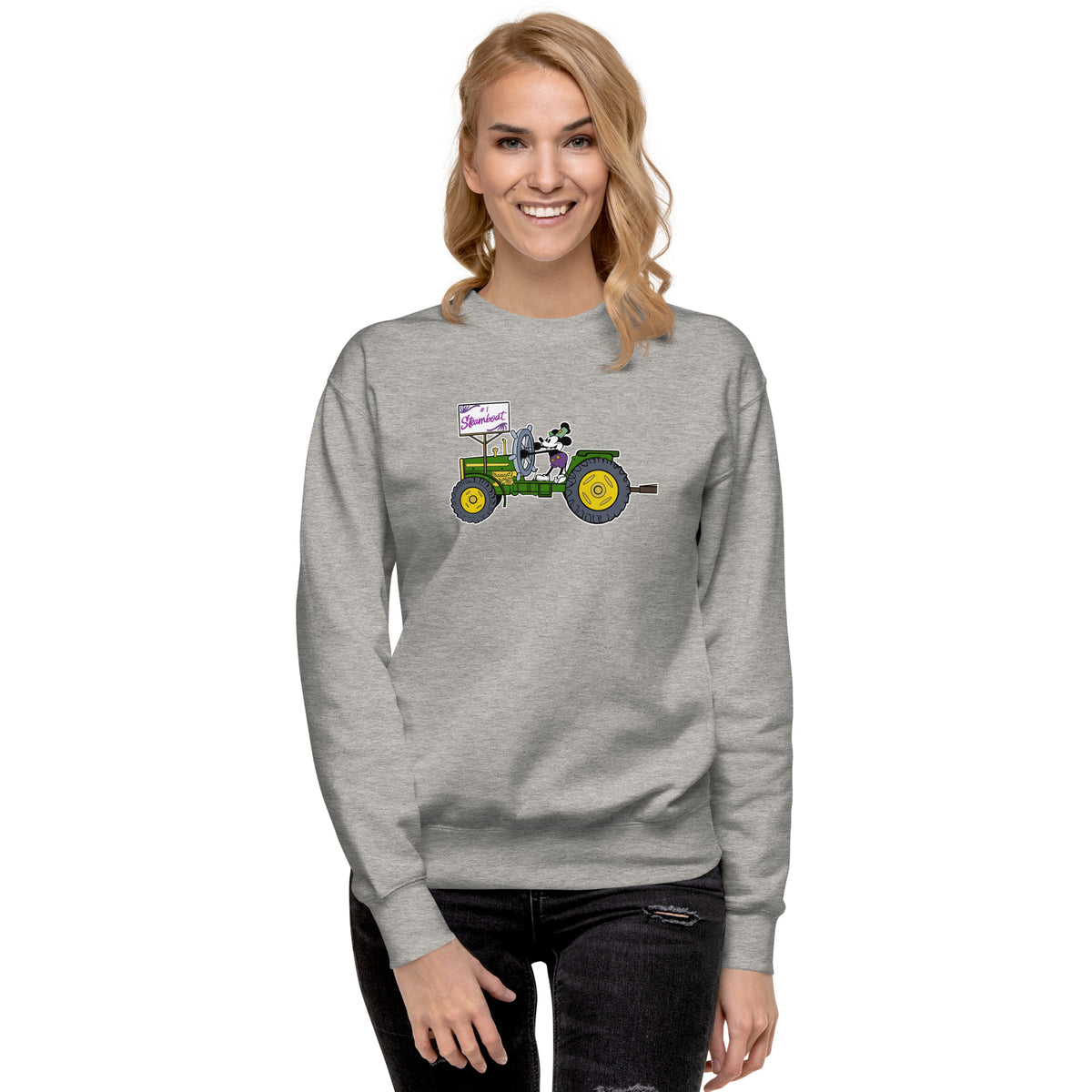 Steamboat Float #1 Tractor Unisex Premium Cotton Sweatshirt - NOLA REPUBLIC T-SHIRT CO.