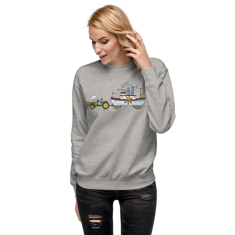Steamboat Float #1 Unisex Premium Cotton Sweatshirt - NOLA REPUBLIC T-SHIRT CO.