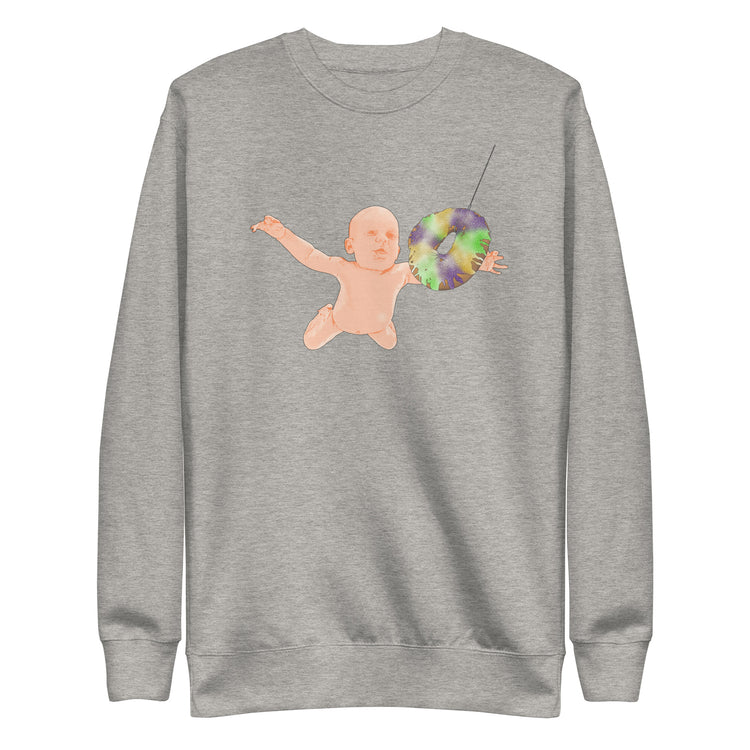 Nevermind Dat King Cake Baby Unisex Premium Cotton Sweatshirt - NOLA REPUBLIC T-SHIRT CO.