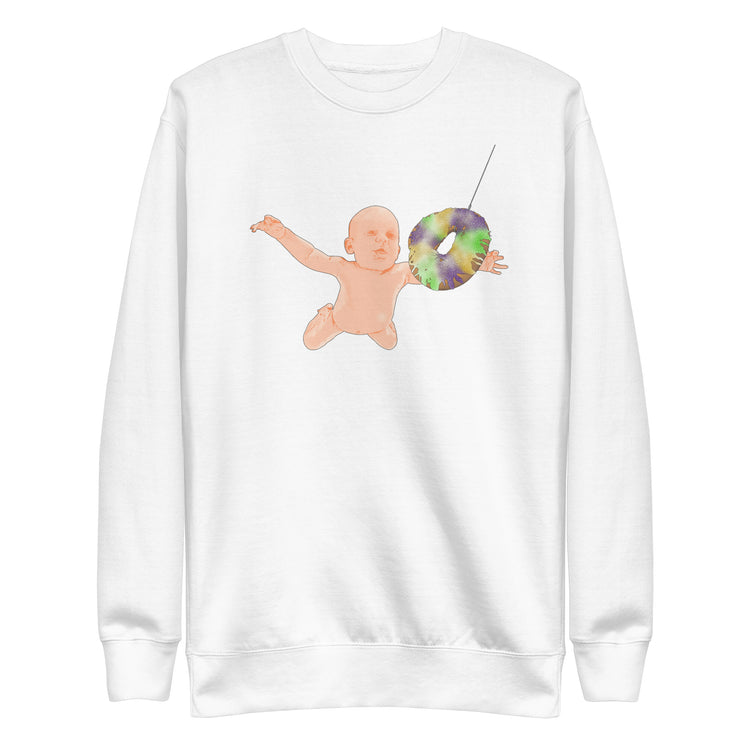 Nevermind Dat King Cake Baby Unisex Premium Cotton Sweatshirt - NOLA REPUBLIC T-SHIRT CO.