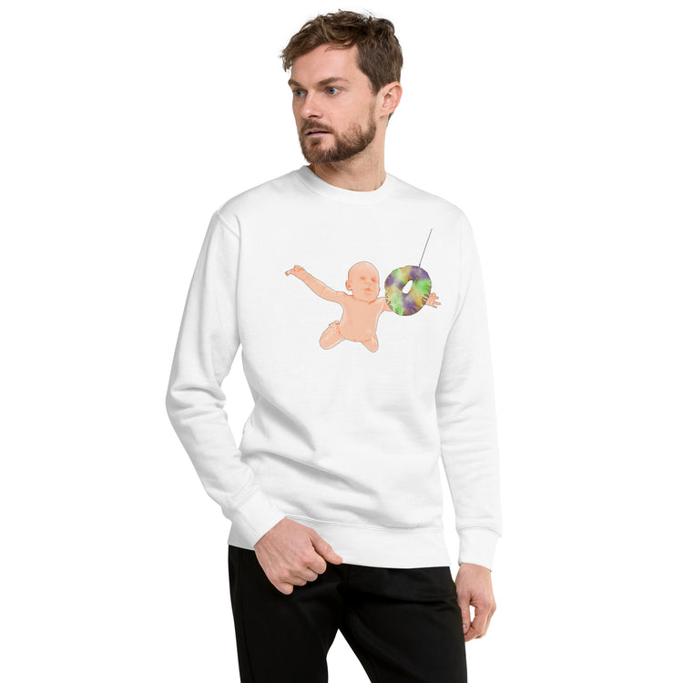 Nevermind Dat King Cake Baby Unisex Premium Cotton Sweatshirt - NOLA REPUBLIC T-SHIRT CO.