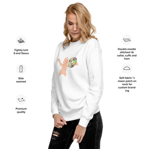 Nevermind Dat King Cake Baby Unisex Premium Cotton Sweatshirt