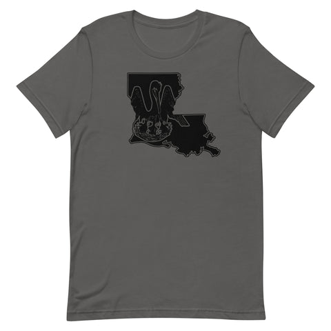 1812 Louisiana Pelican Matte Black Unisex T-Shirt