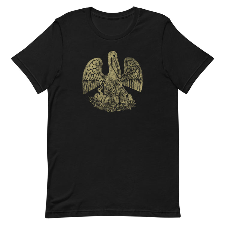 Black & Golden Pelican Unisex T-Shirt - NOLA REPUBLIC T-SHIRT CO.