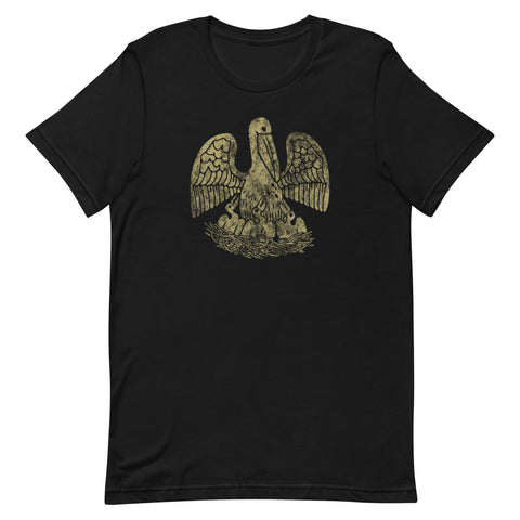 Black & Golden Pelican Unisex T-Shirt