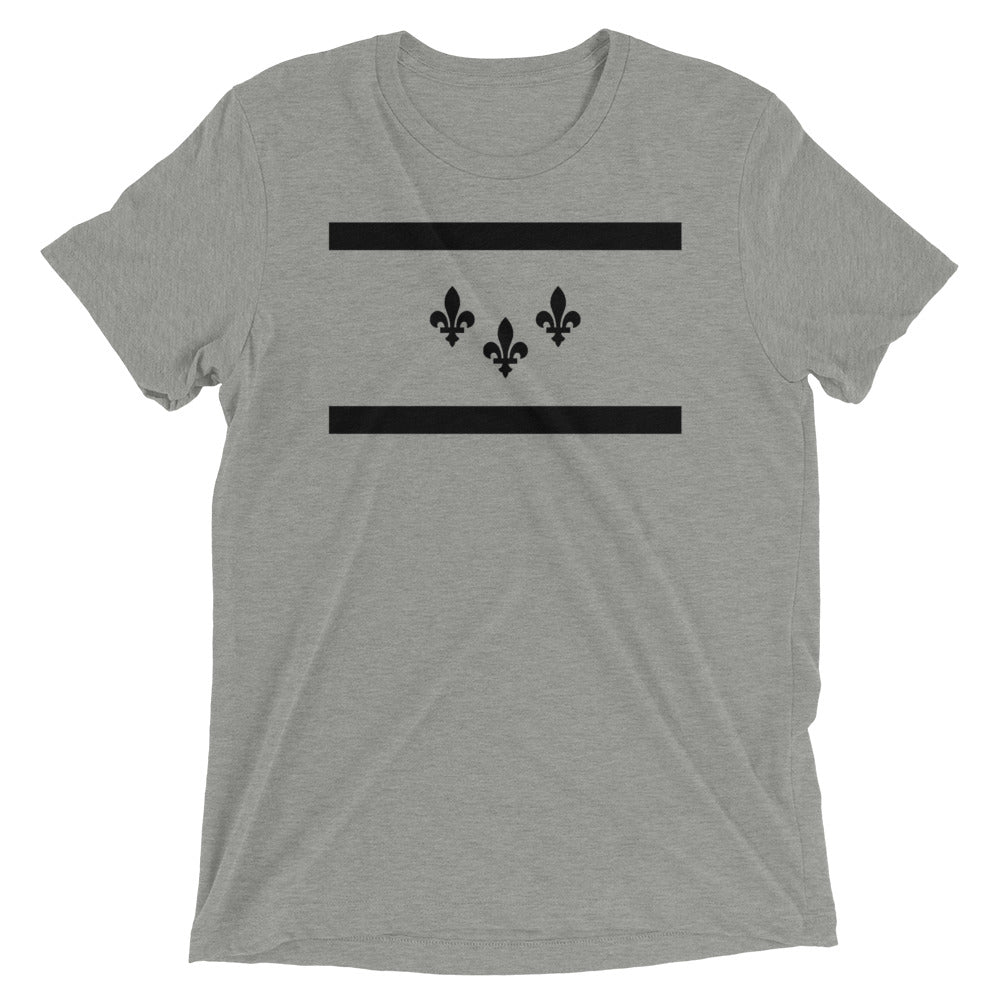 NOLA Flag Matte Black Unisex Tri-blend T-shirt - NOLA REPUBLIC T-SHIRT CO.