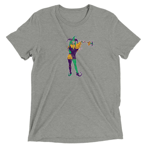 Retro Mardi Gras Jester Unisex Tri-blend T-Shirt