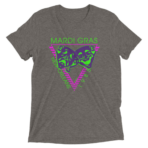 Retro Mardi Gras New Orleans 1985 Unisex Tri-blend T-Shirt