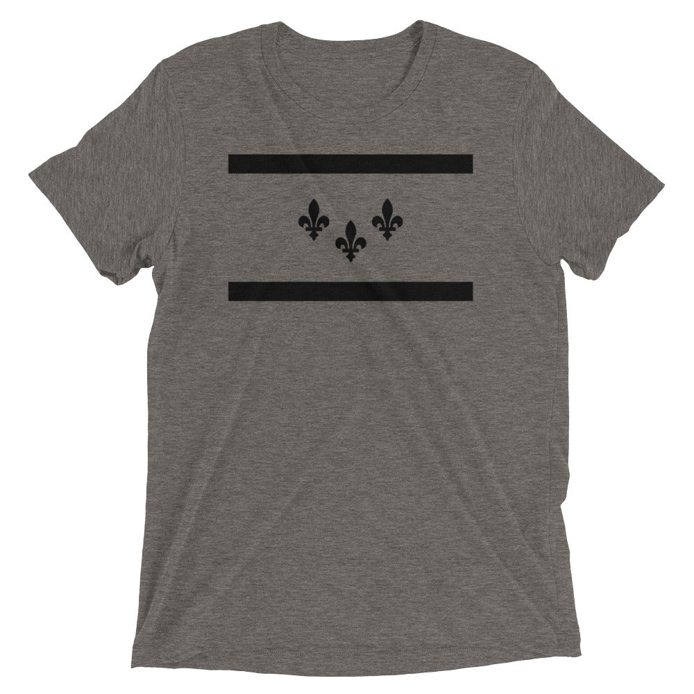 NOLA Flag Matte Black Unisex Tri-blend T-shirt - NOLA REPUBLIC T-SHIRT CO.