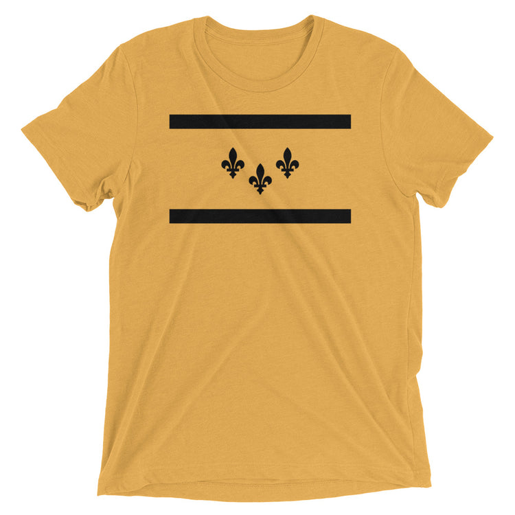 NOLA Flag Matte Black Unisex Tri-blend T-shirt - NOLA REPUBLIC T-SHIRT CO.