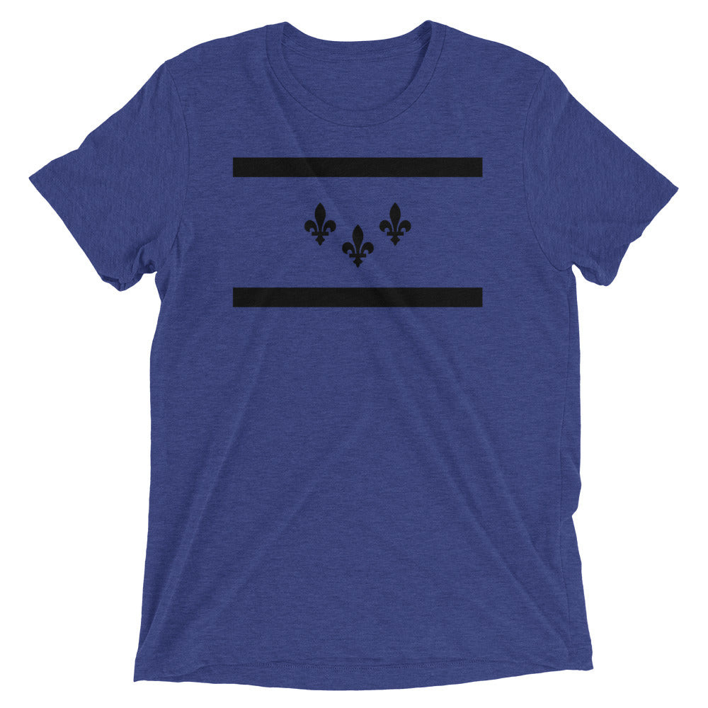 NOLA Flag Matte Black Unisex Tri-blend T-shirt - NOLA REPUBLIC T-SHIRT CO.