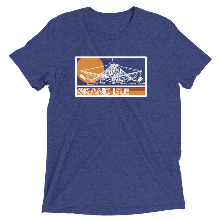 Grand Isle Shrimper II Tri-blend T-Shirt - NOLA REPUBLIC T-SHIRT CO.