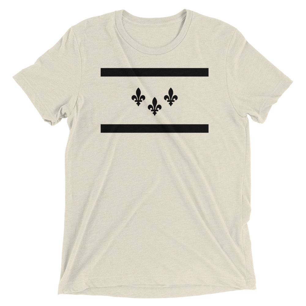 NOLA Flag Matte Black Unisex Tri-blend T-shirt - NOLA REPUBLIC T-SHIRT CO.