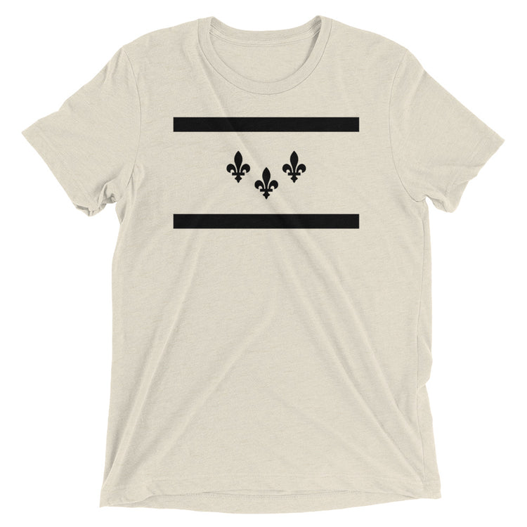 NOLA Flag Matte Black Unisex Tri-blend T-shirt - NOLA REPUBLIC T-SHIRT CO.