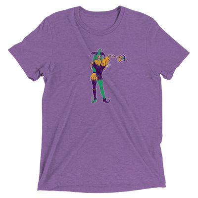 Retro Mardi Gras Jester Unisex Tri-blend T-Shirt