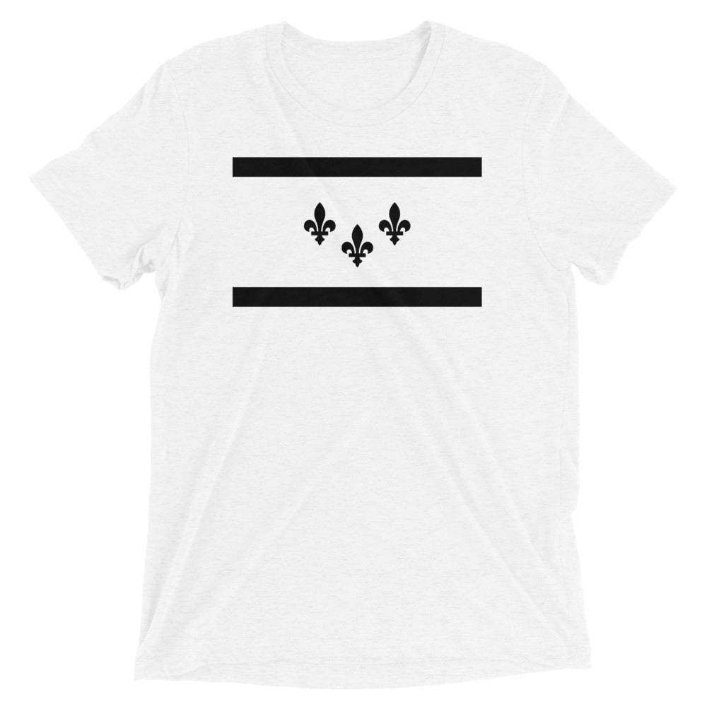 NOLA Flag Matte Black Unisex Tri-blend T-shirt - NOLA REPUBLIC T-SHIRT CO.