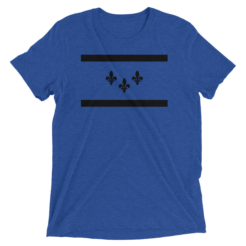 NOLA Flag Matte Black Unisex Tri-blend T-shirt - NOLA REPUBLIC T-SHIRT CO.