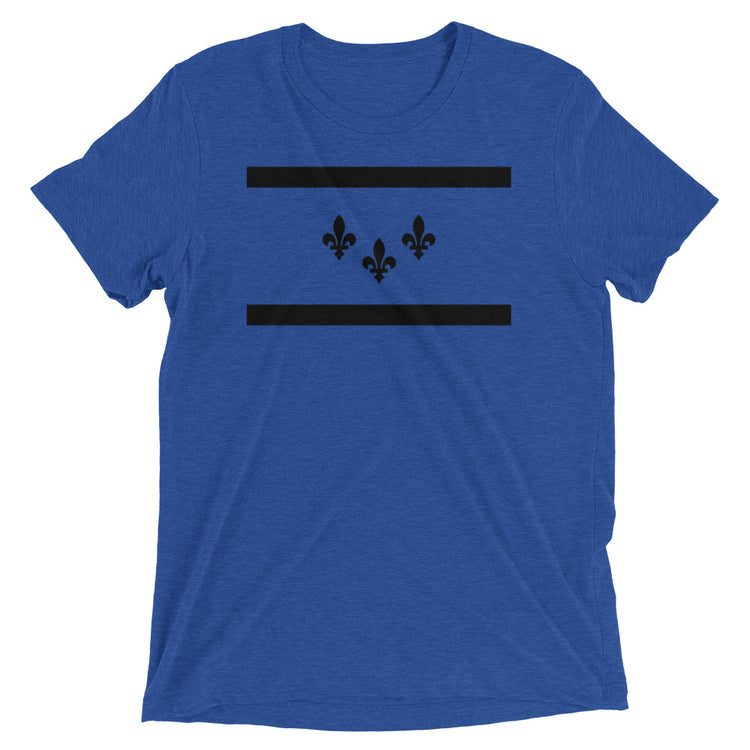 NOLA Flag Matte Black Unisex Tri-blend T-shirt - NOLA REPUBLIC T-SHIRT CO.