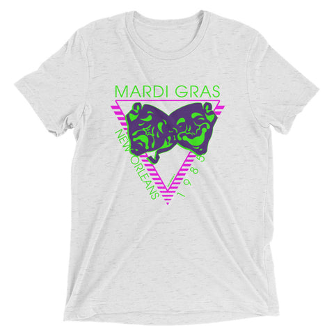 Retro Mardi Gras New Orleans 1985 Unisex Tri-blend T-Shirt