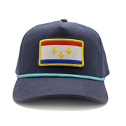 NOLA Flag Patch Rope Hat - NOLA REPUBLIC T-SHIRT CO.