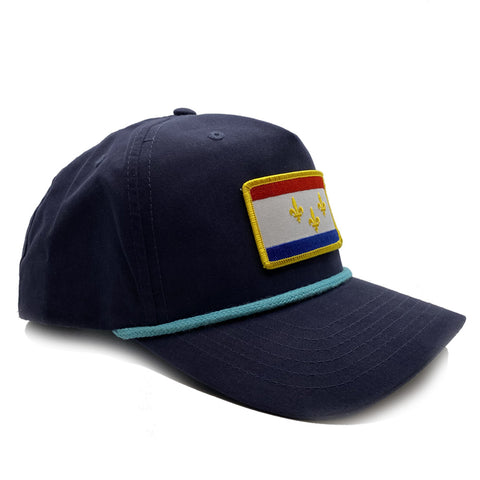 NOLA Flag Patch Rope Hat - NOLA REPUBLIC T-SHIRT CO.