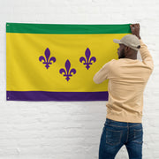 Flag of New Orleans/Mardi Gras Flag (single sided)