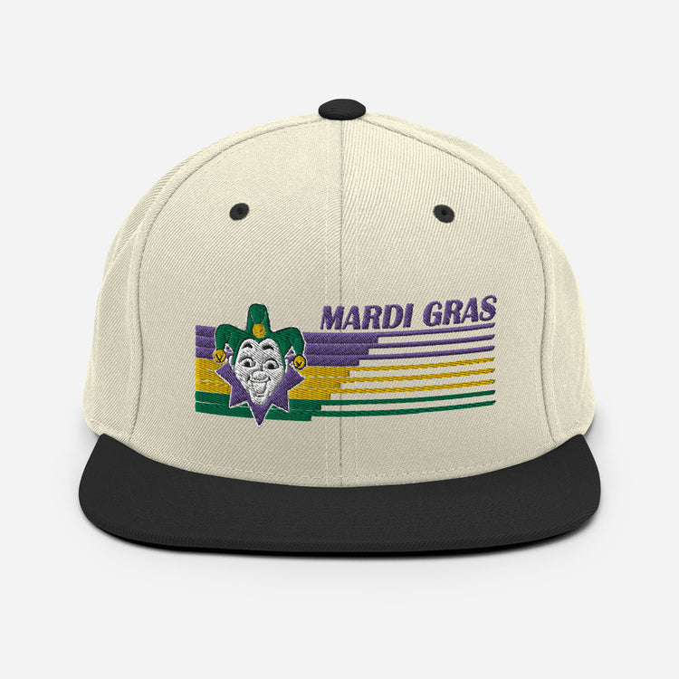 Retro Mardi Gras Jester Snapback Hat - NOLA REPUBLIC T-SHIRT CO.
