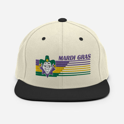 Retro Mardi Gras Jester Snapback Hat - NOLA REPUBLIC T-SHIRT CO.