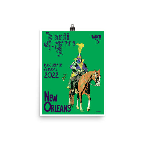 Mardi Gras 2022 Masquerade & Masks Poster - NOLA REPUBLIC T-SHIRT CO.