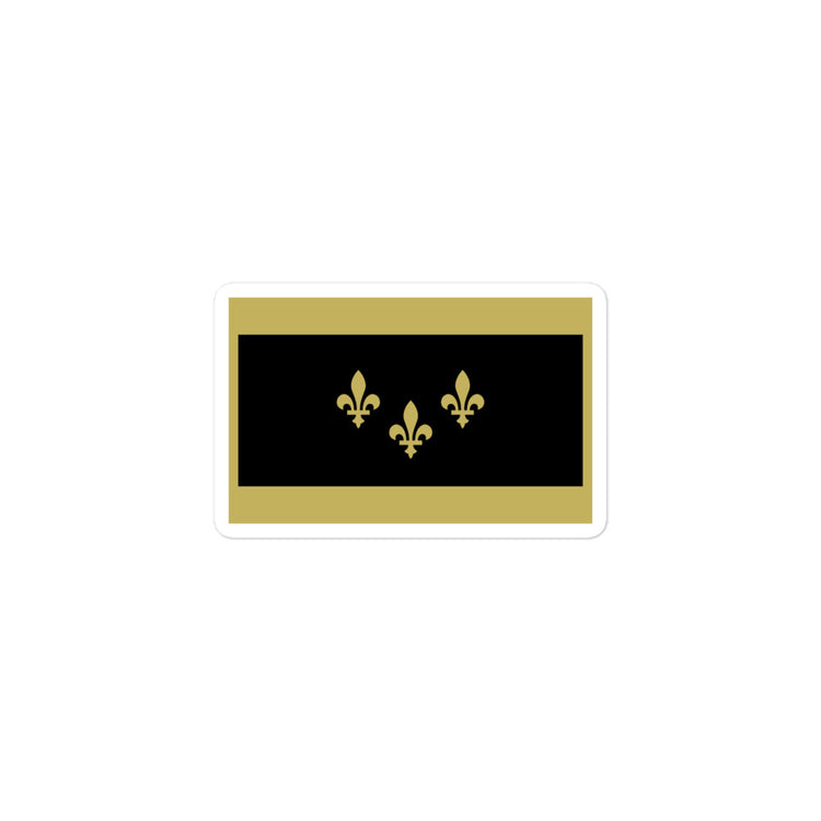 NOLA Black & Gold Flag Sticker - NOLA REPUBLIC T-SHIRT CO.