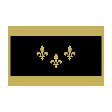 NOLA Black & Gold Flag Sticker - NOLA REPUBLIC T-SHIRT CO.