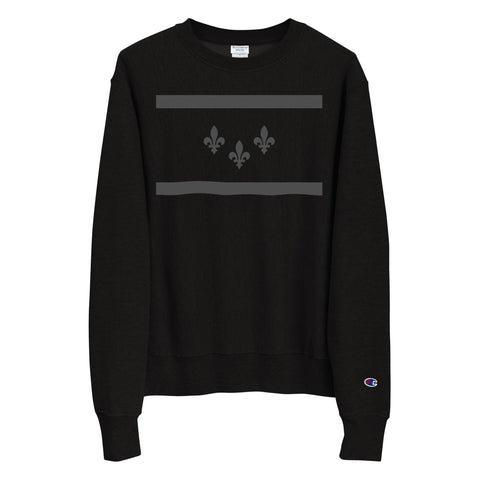 NOLA Flag Matte Black Champion® Sweatshirt