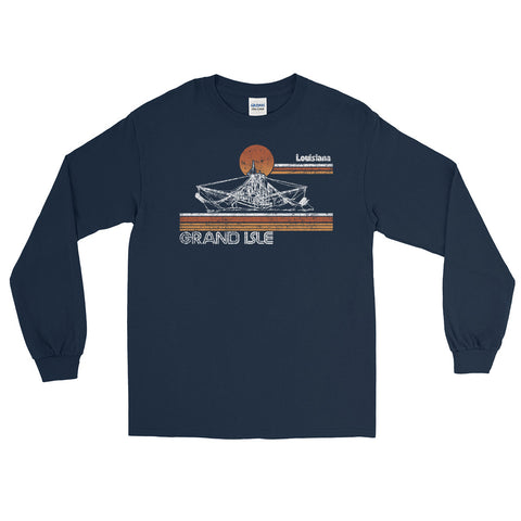 Grand Isle Shrimper Men’s Long Sleeve Shirt - NOLA REPUBLIC T-SHIRT CO.