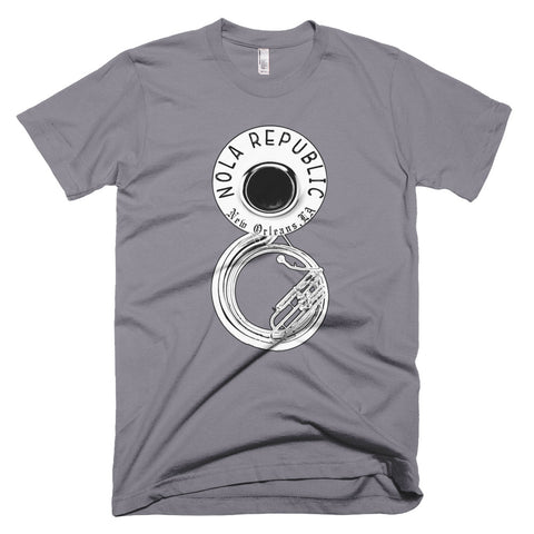 NOLA REPUBLIC Brass Band Tuba Unisex T-Shirt - NOLA T-shirt, New Orleans T-shirt