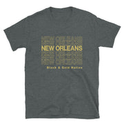 Black & Gold Nation Corner Store Bag Print Unisex T-Shirt - NOLA T-shirt, New Orleans T-shirt