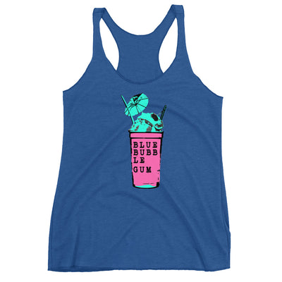 Blue Bubble Gum Sno-ball Flavorz Women's Racerback Tank - NOLA T-shirt, New Orleans T-shirt