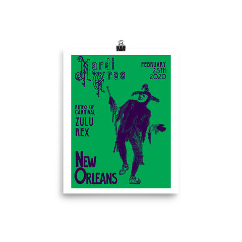 Mardi Gras 2020 New Orleans Jester Poster - NOLA T-shirt, New Orleans T-shirt